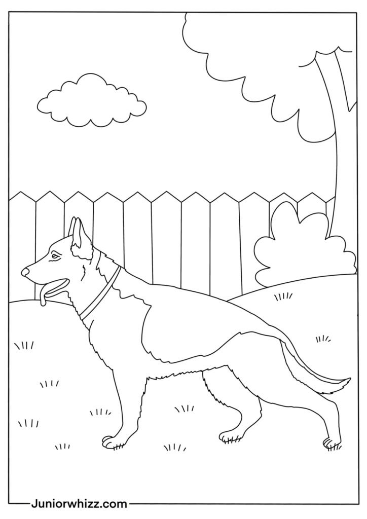 39 German Shepherd Coloring Pages Printable 6