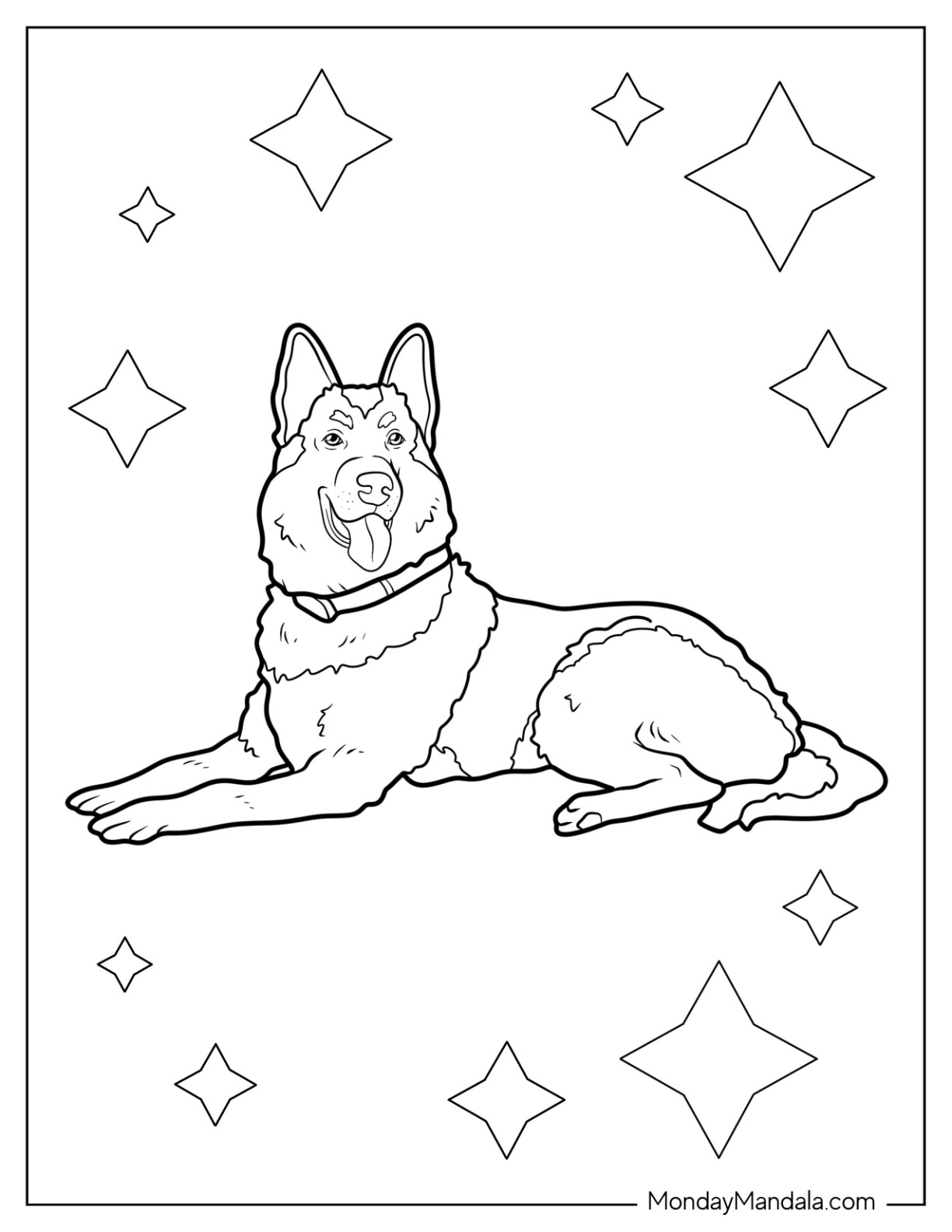 39 German Shepherd Coloring Pages Printable 9