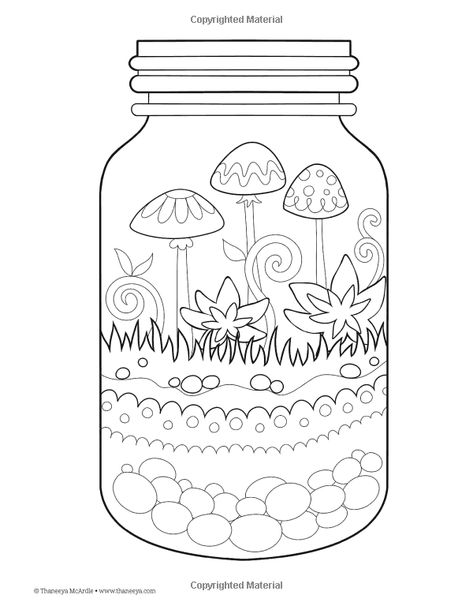 94 Mason Jar Coloring Page Printable 22