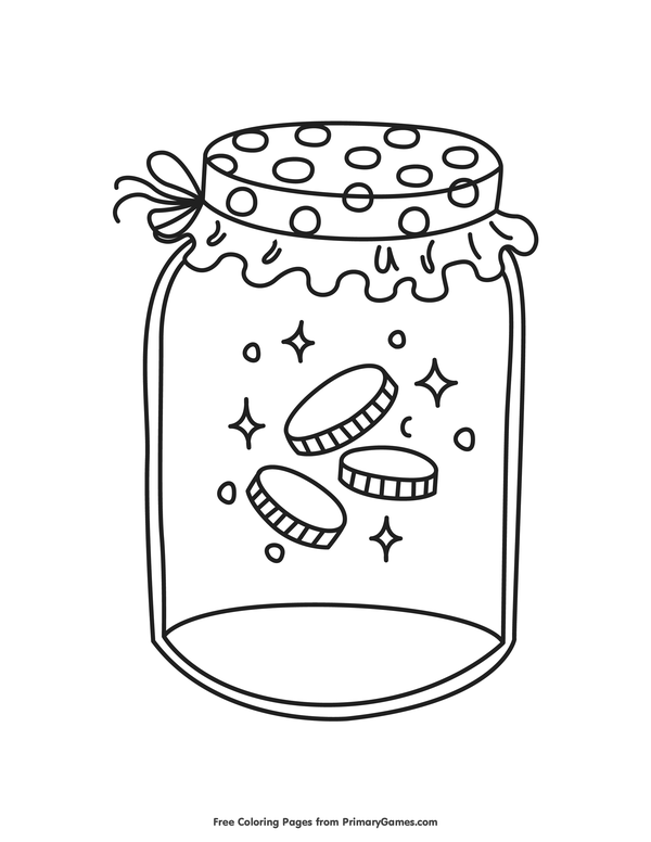 94 Mason Jar Coloring Page Printable 30