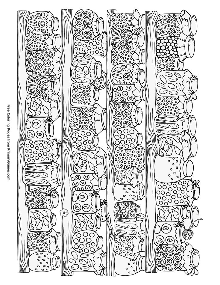 94 Mason Jar Coloring Page Printable 42