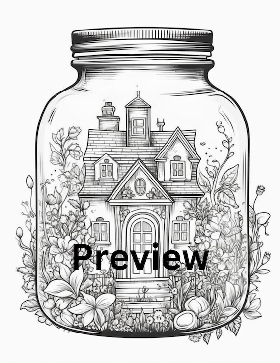 94 Mason Jar Coloring Page Printable 46