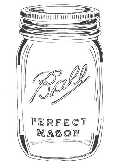 94 Mason Jar Coloring Page Printable 5