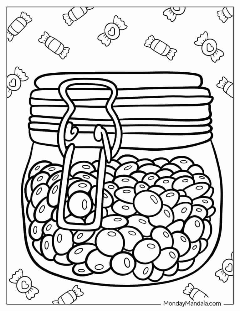 94 Mason Jar Coloring Page Printable 71