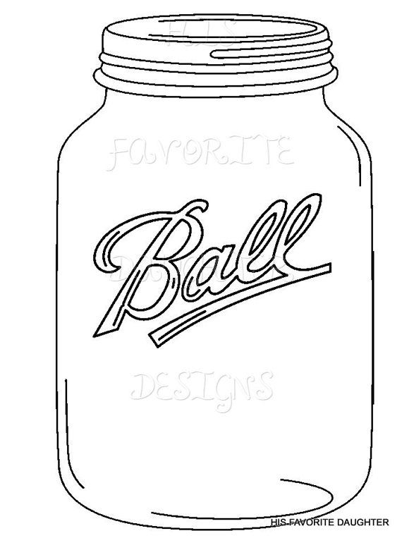 94 Mason Jar Coloring Page Printable 8