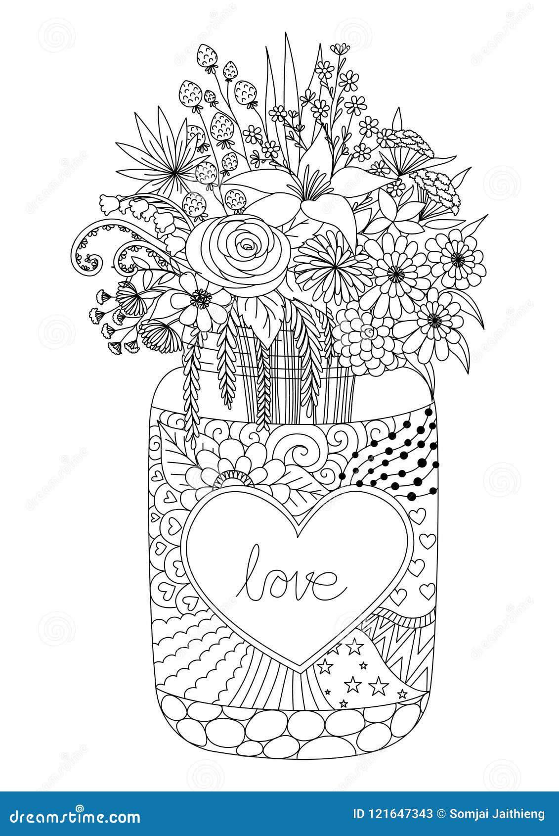 94 Mason Jar Coloring Page Printable 95