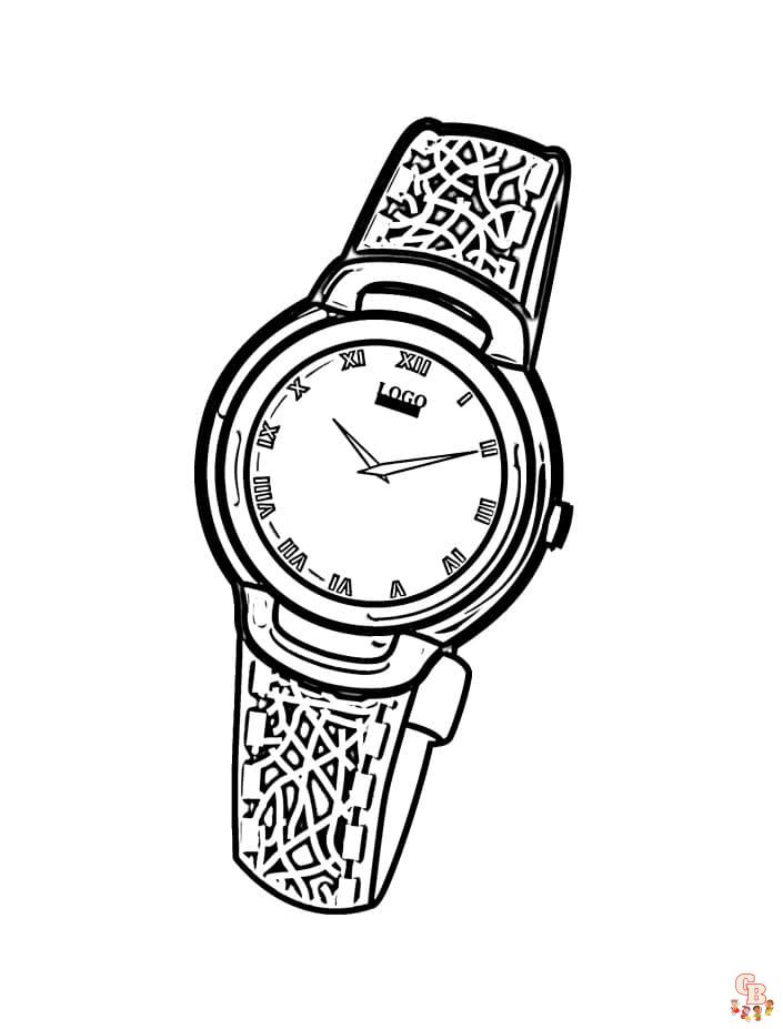 95 Watch Coloring Page Printable 25