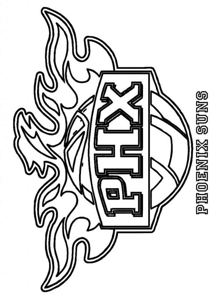 98 Phoenix Suns Logo Coloring Page Printable 8