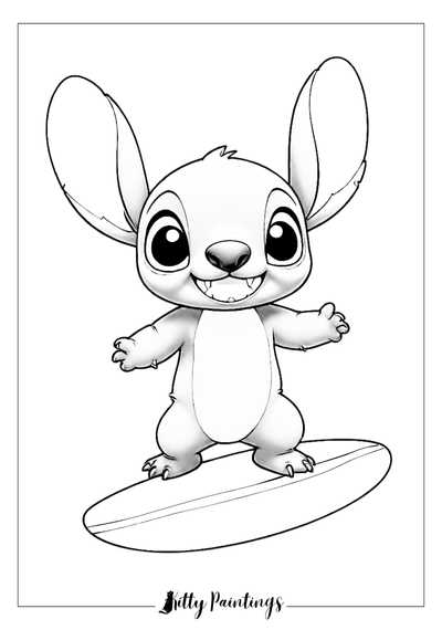 148+ Creative Stitch Surfing Coloring Pages Printable