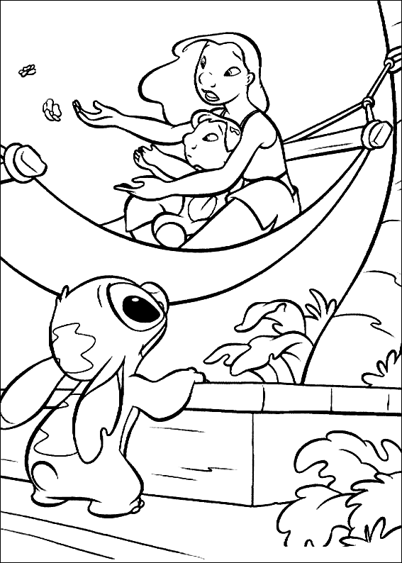 40+ Vibrant Stitch Surfing Coloring Pages Printable