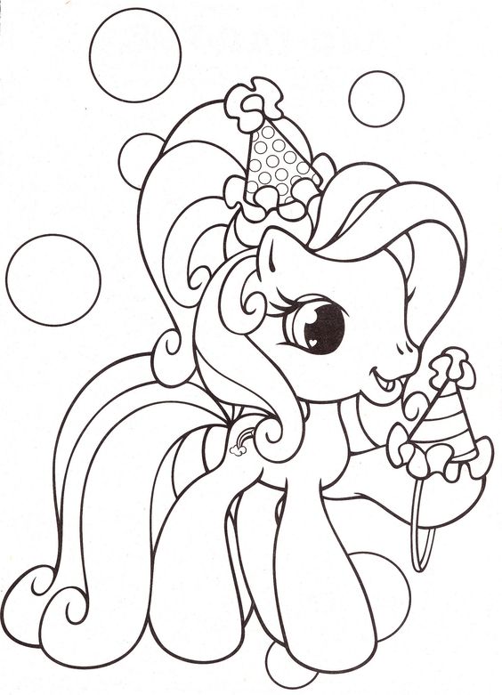 35+ Cute Pony Coloring Pages Printable