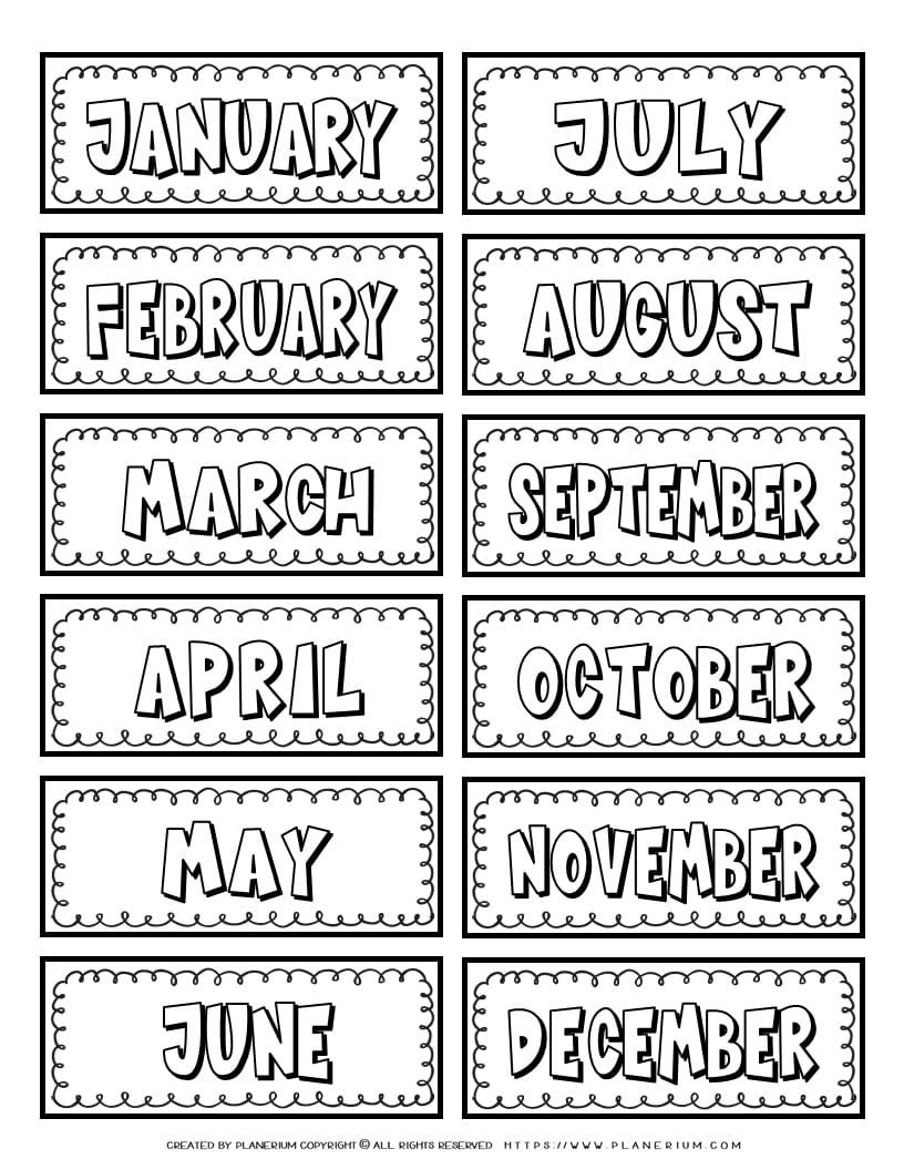 30 12 Months Coloring Pages Printable 19