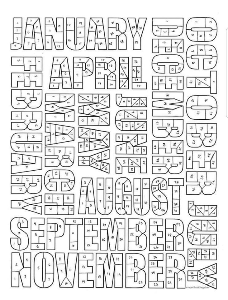 30 12 Months Coloring Pages Printable 26