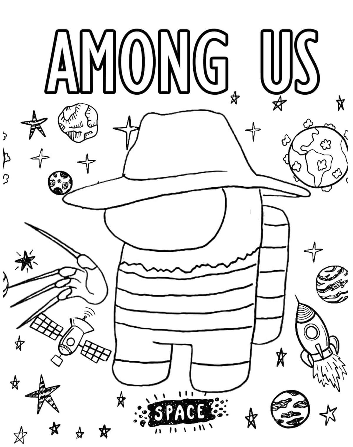 30 Among Us Airship Coloring Pages Printable 3