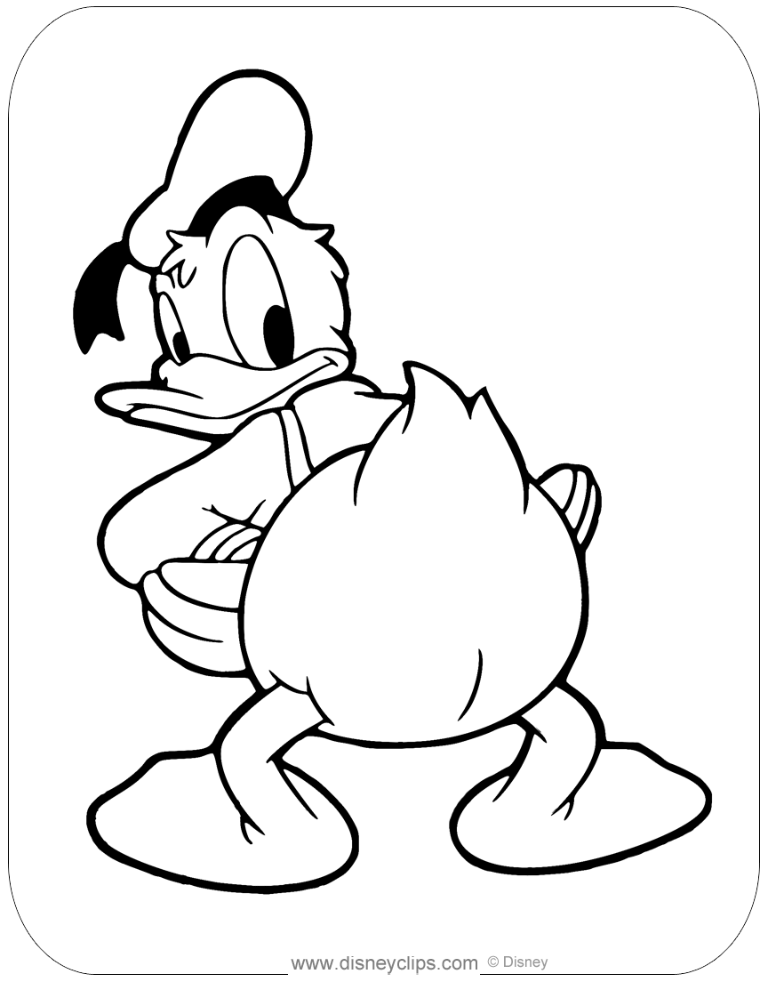 30 Cartoon Duck Coloring Pages Printable 15