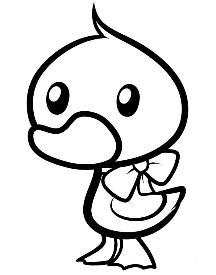 30 Cartoon Duck Coloring Pages Printable 2