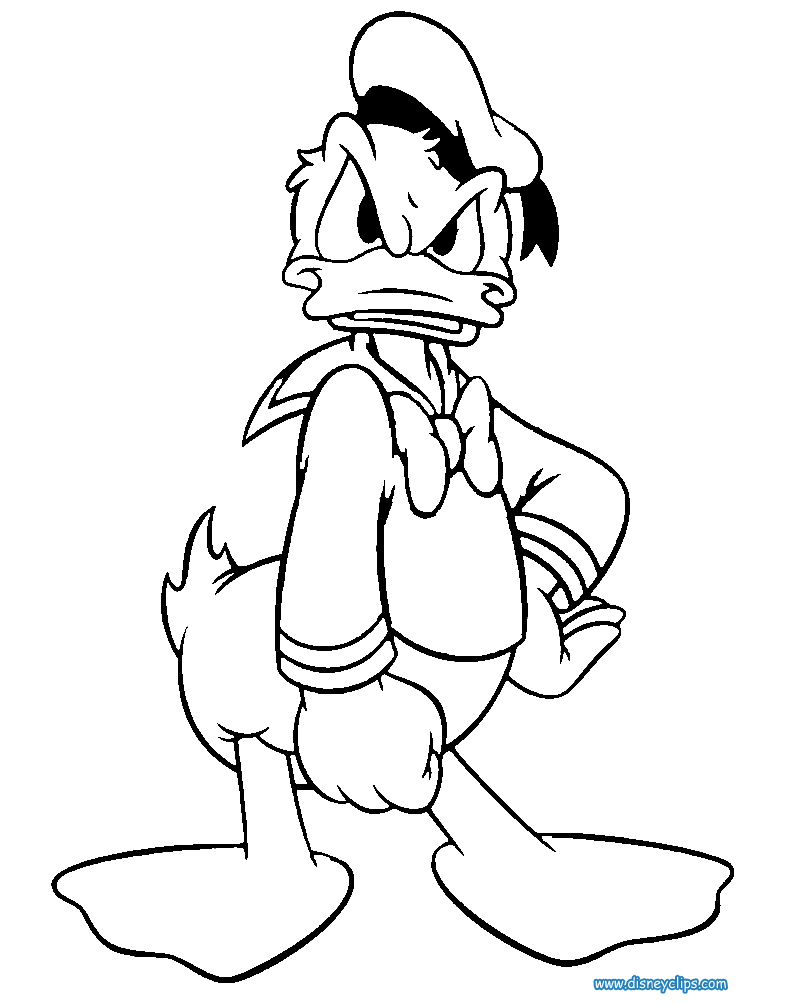 30 Cartoon Duck Coloring Pages Printable 22