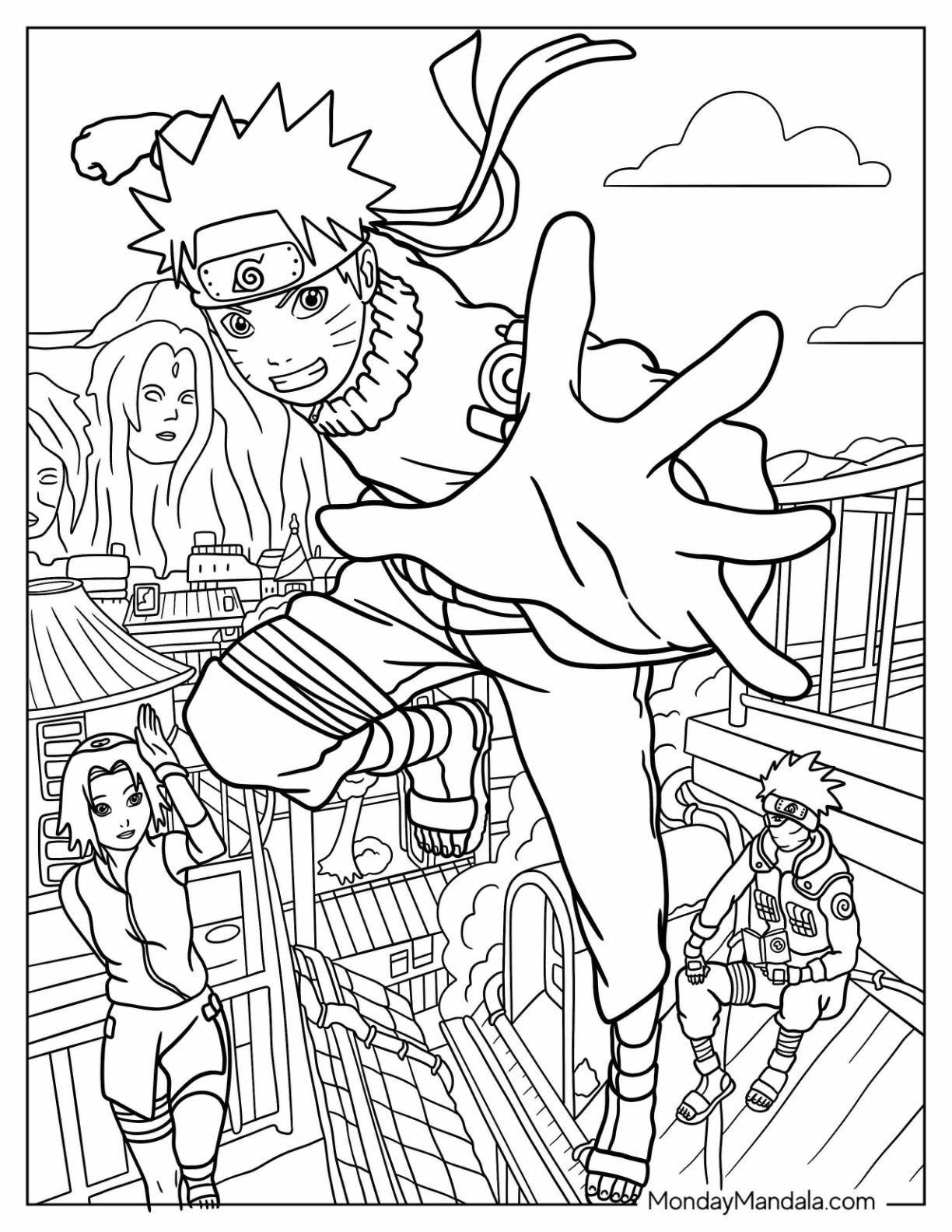 30 Creative Naruto Coloring Pages for All Ages Printable 3