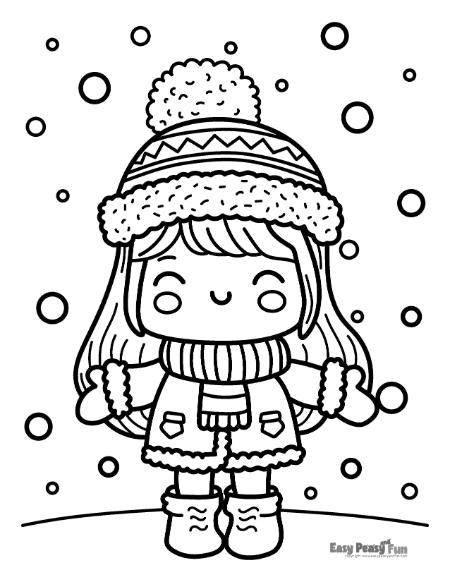 30 Cute Winter Coloring Pages Printable 13