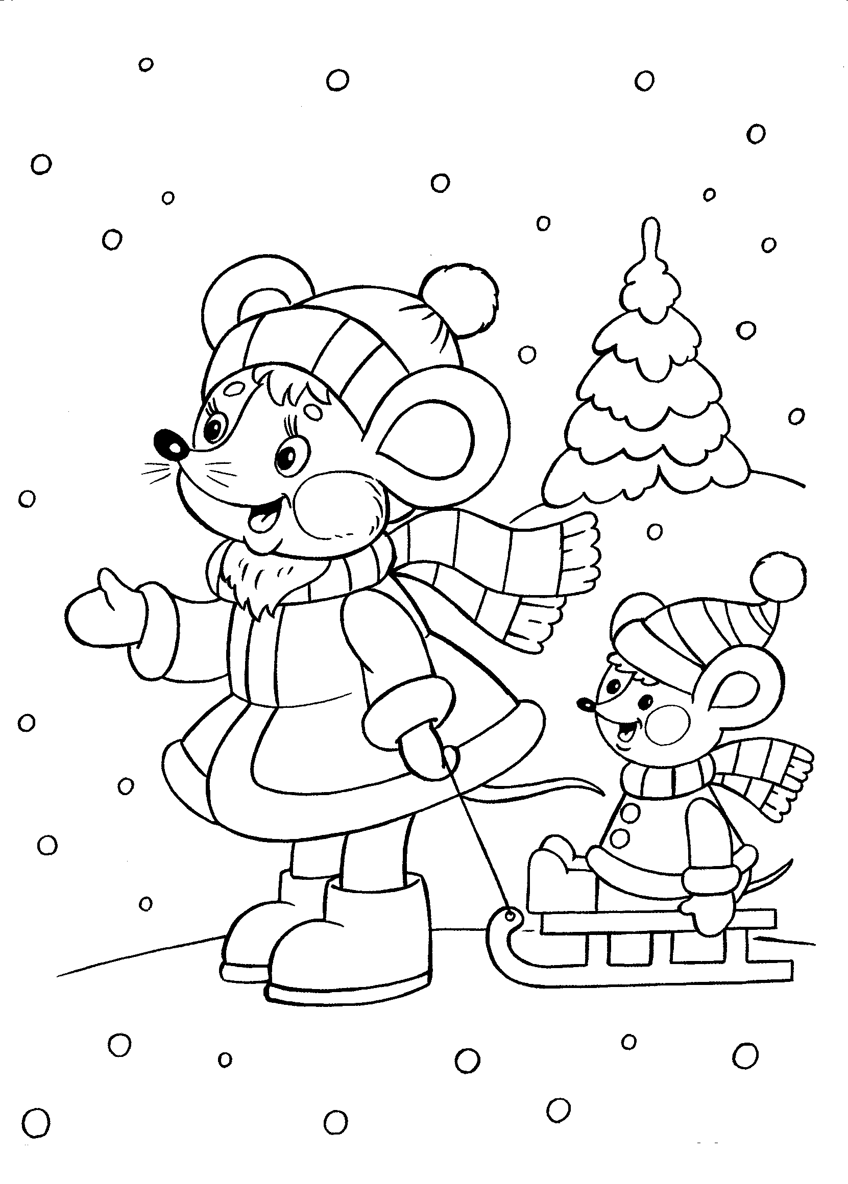 30 Cute Winter Coloring Pages Printable 14