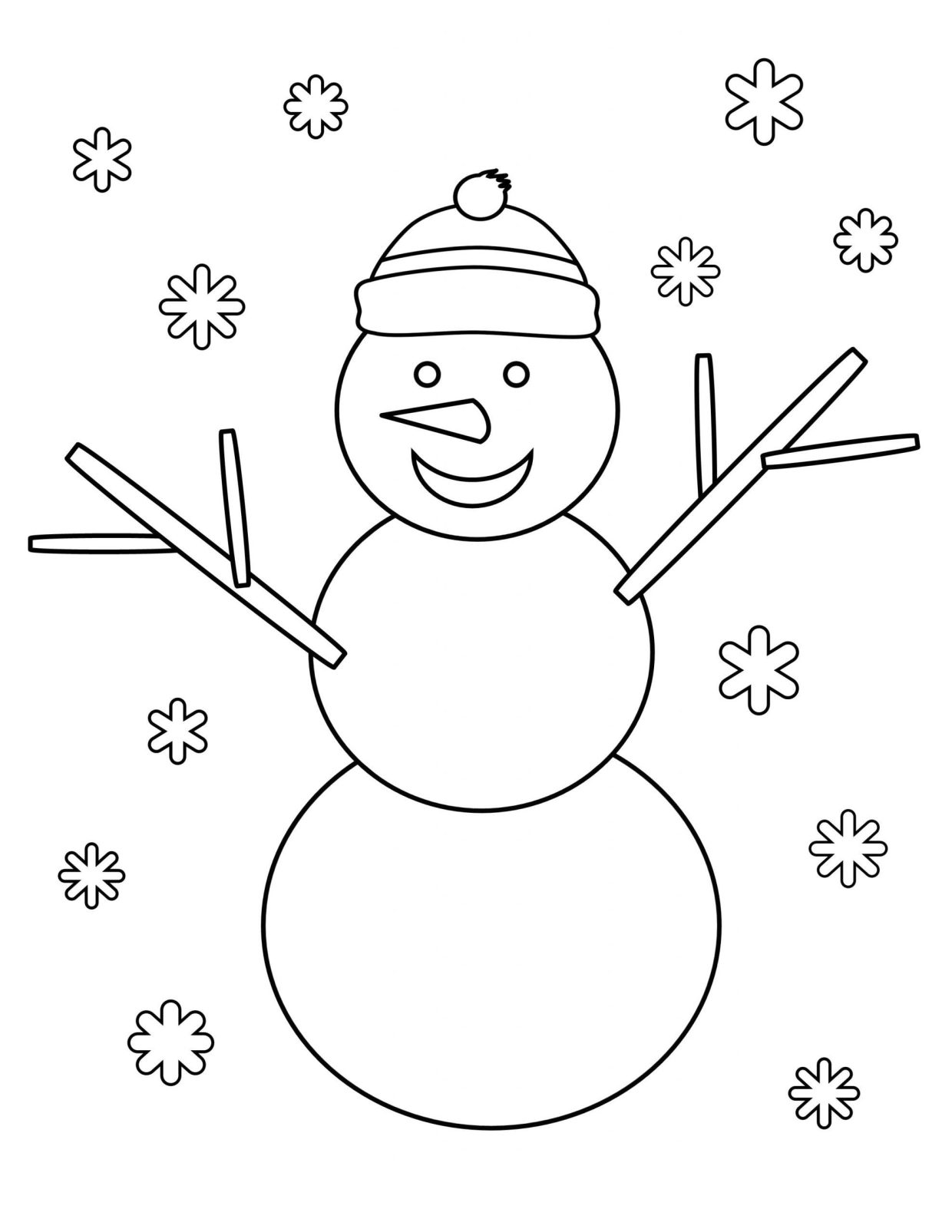 30 Cute Winter Coloring Pages Printable 16