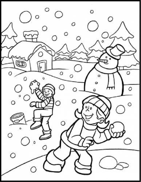 30 Cute Winter Coloring Pages Printable 18