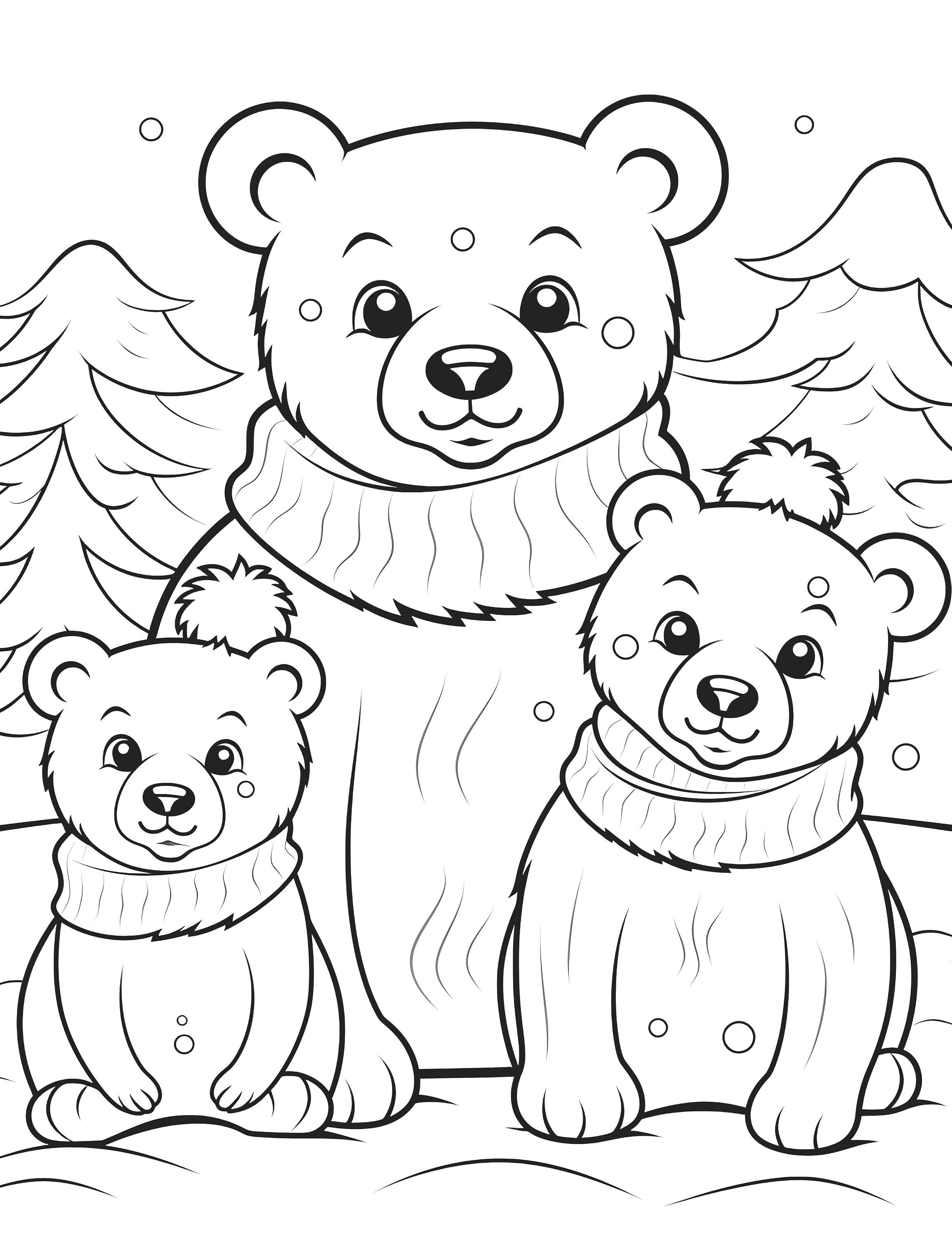 30 Cute Winter Coloring Pages Printable 22