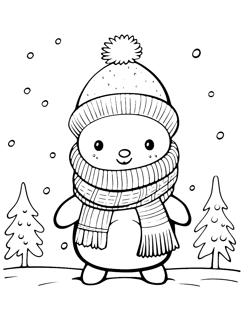 30 Cute Winter Coloring Pages Printable 24