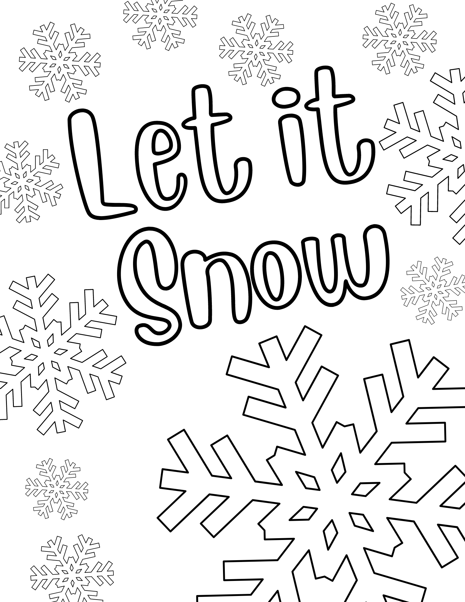 30 Cute Winter Coloring Pages Printable 26