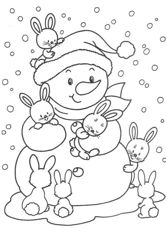 30 Cute Winter Coloring Pages Printable 29