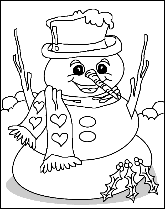 30 Cute Winter Coloring Pages Printable 3