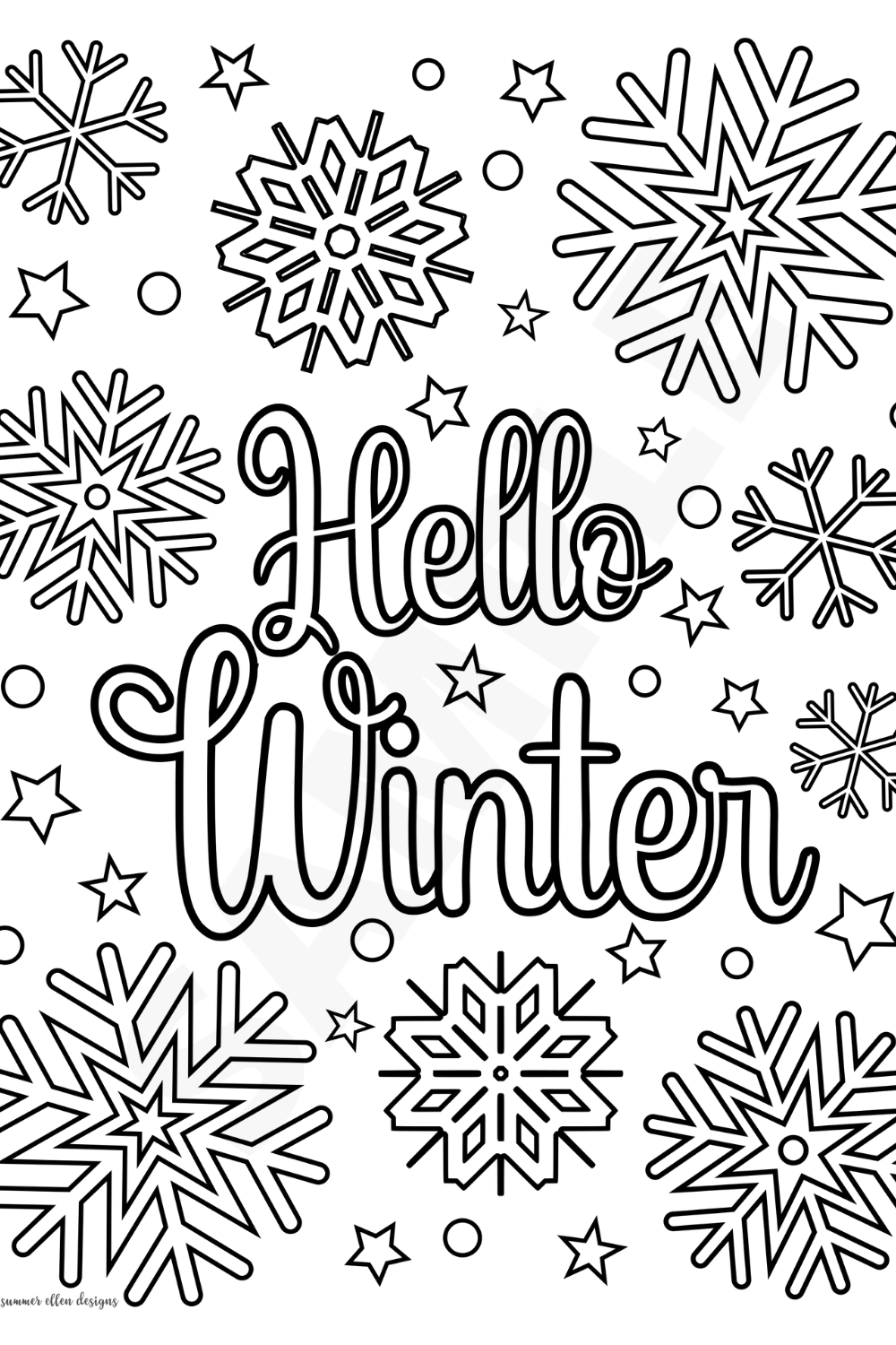 30 Cute Winter Coloring Pages Printable 30