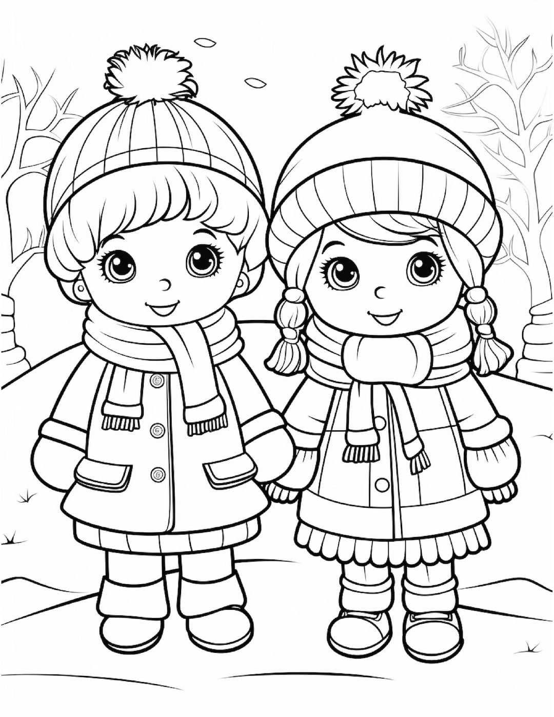 30 Cute Winter Coloring Pages Printable 32