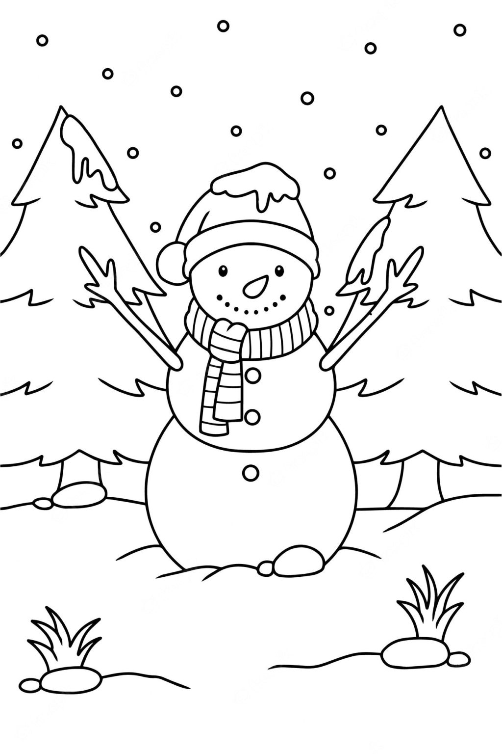 30 Cute Winter Coloring Pages Printable 4