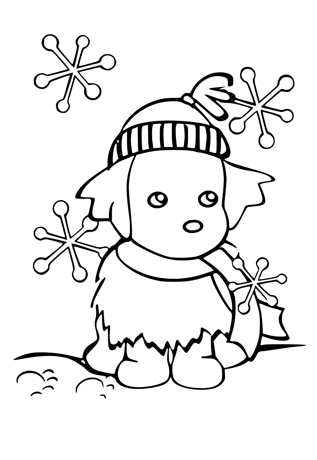 30 Cute Winter Coloring Pages Printable 9