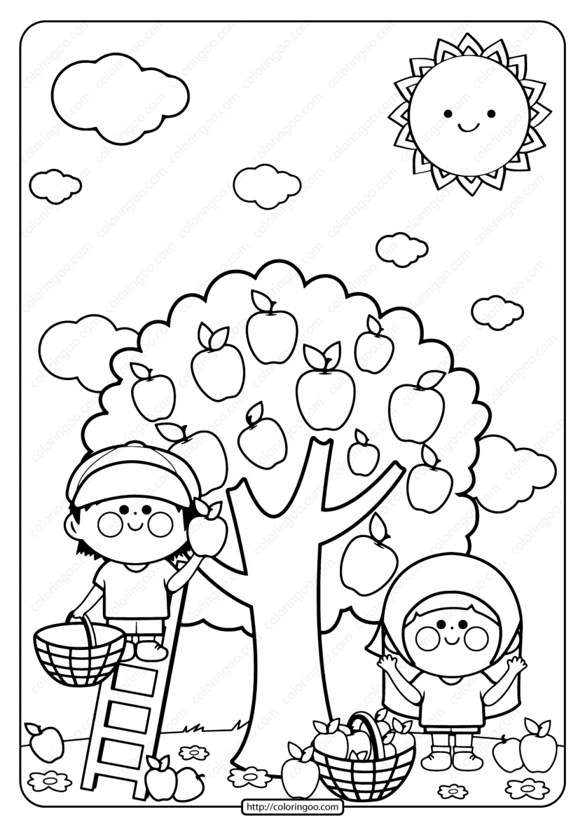 32 Apple Cider Coloring Pages Fun Printable 2