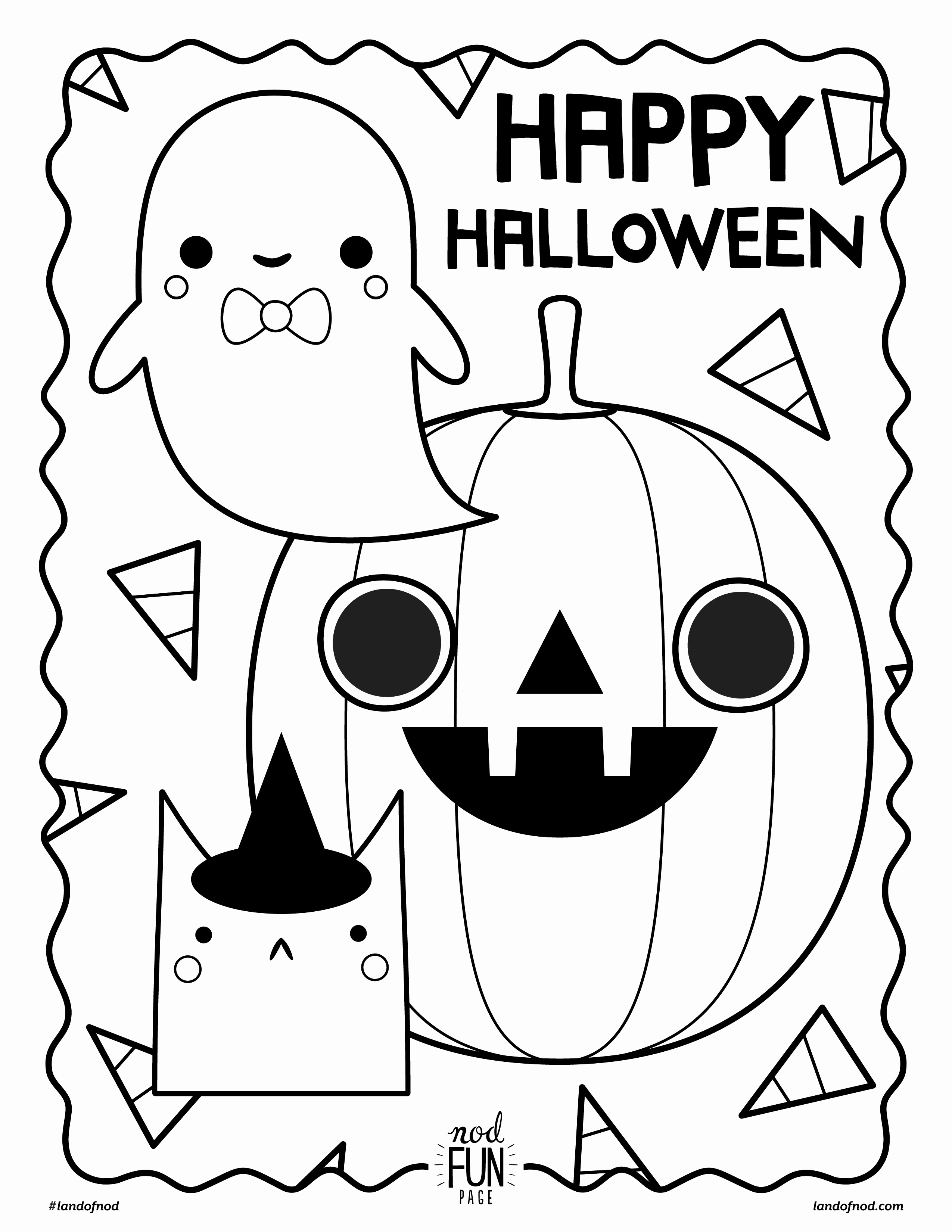 32 Free and Fun Halloween Coloring Pages Printable 1