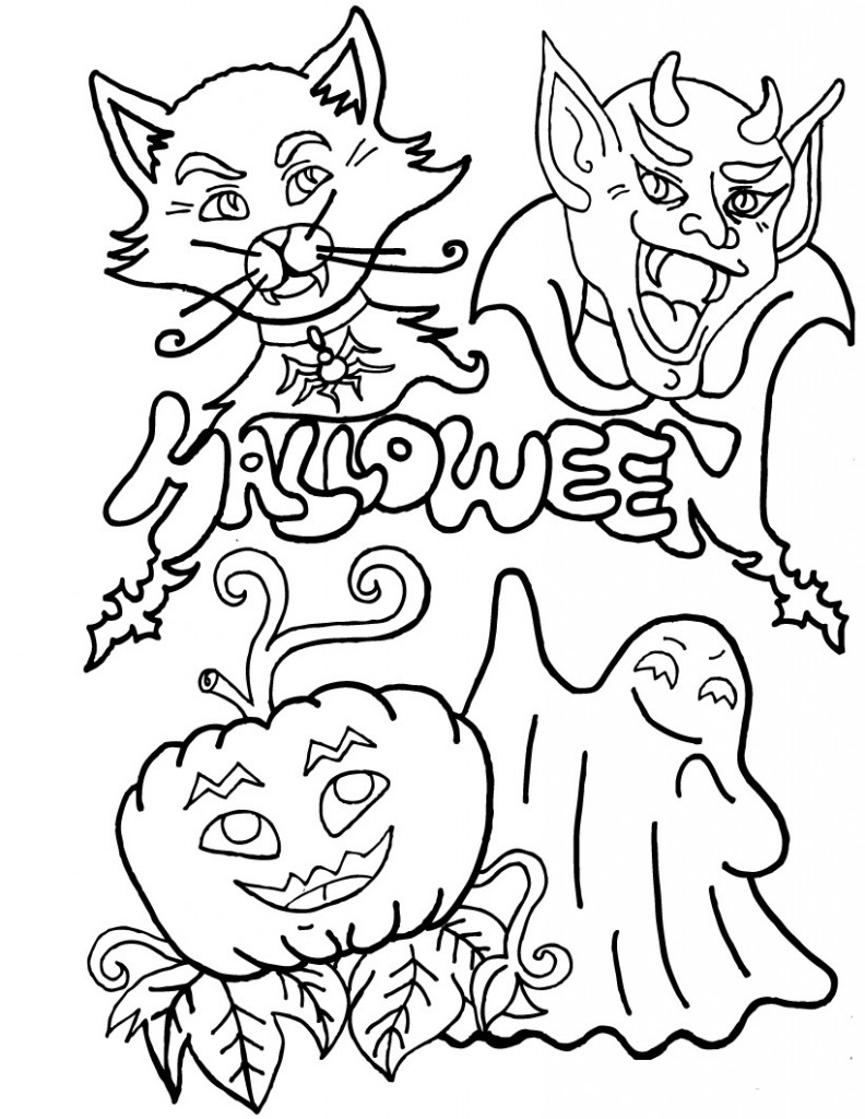 32 Free and Fun Halloween Coloring Pages Printable 3