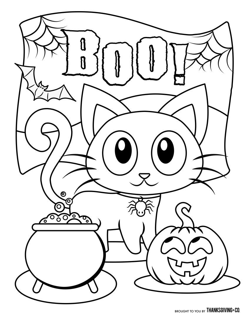 32 Free and Fun Halloween Coloring Pages Printable 4