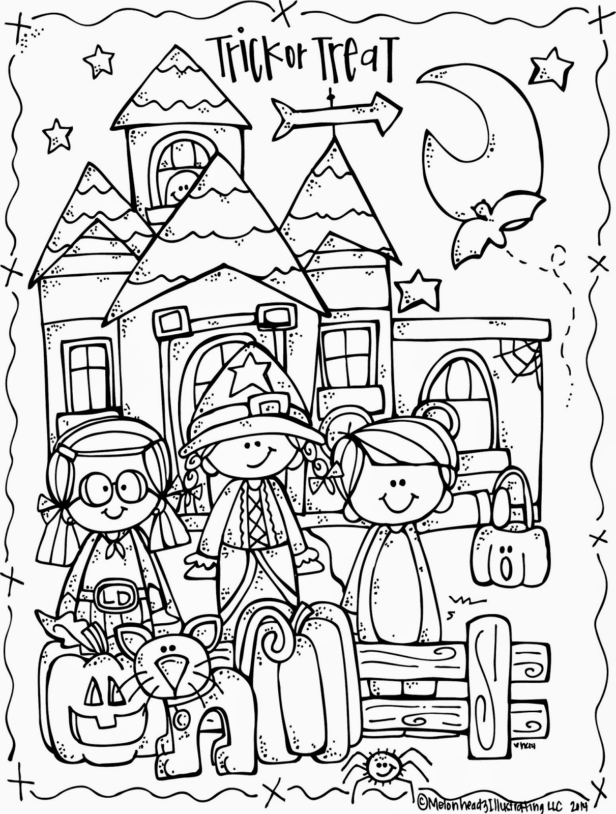 32 Free and Fun Halloween Coloring Pages Printable 7