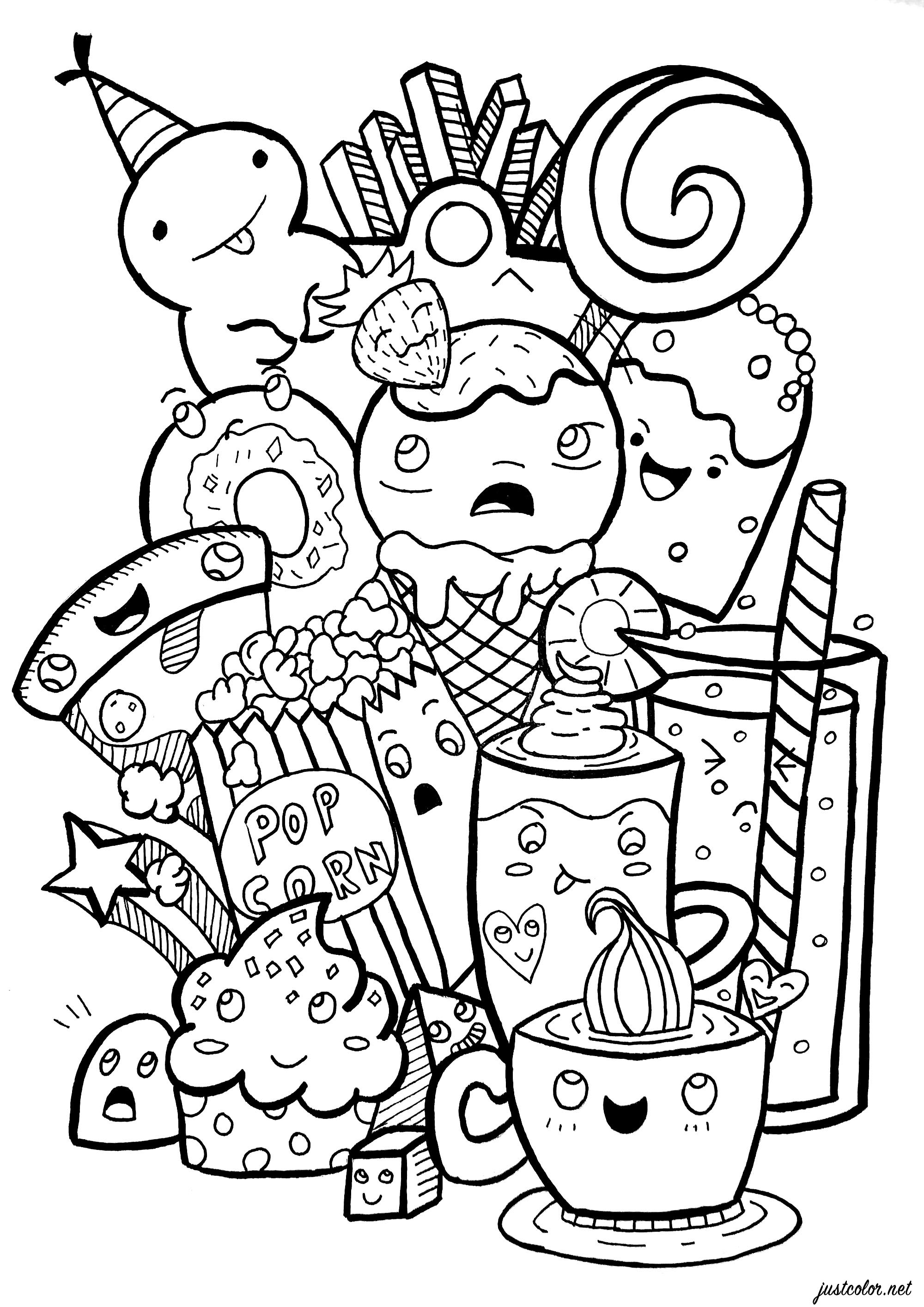 33 Lunch Food Coloring Pages Fun Printable 13