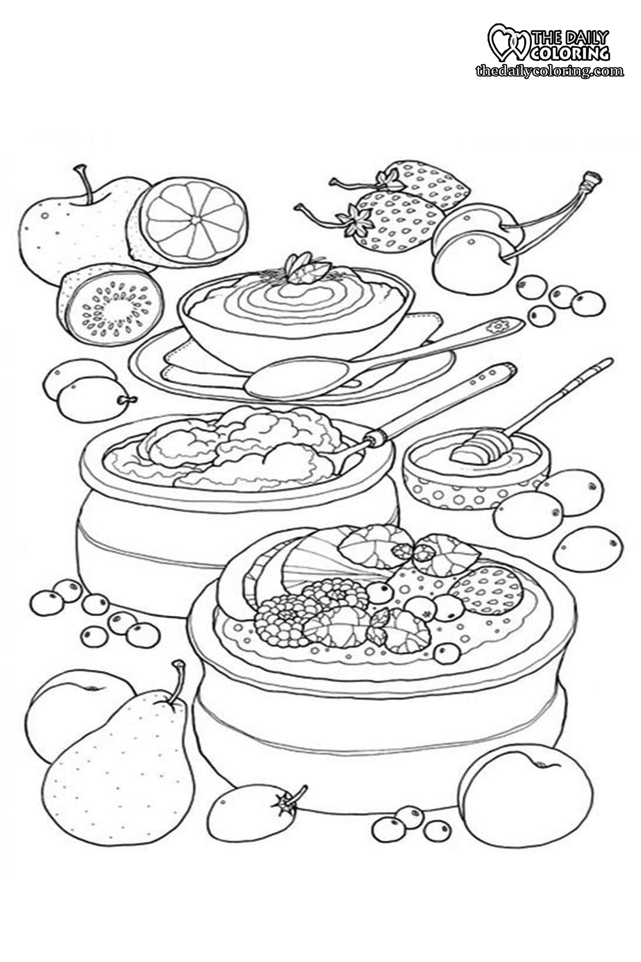 33 Lunch Food Coloring Pages Fun Printable 2