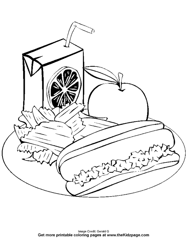 33 Lunch Food Coloring Pages Fun Printable 27