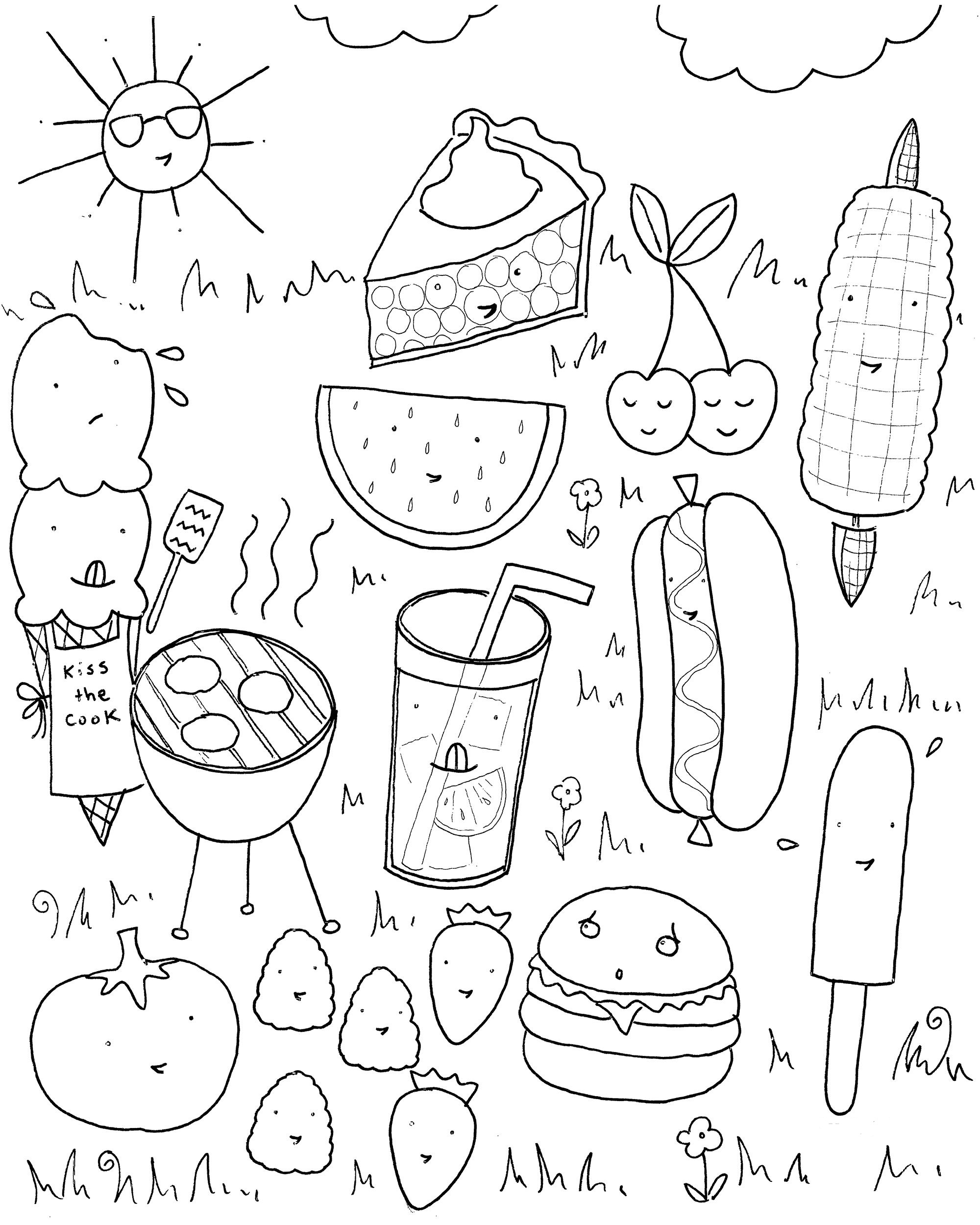 33 Lunch Food Coloring Pages Fun Printable 32