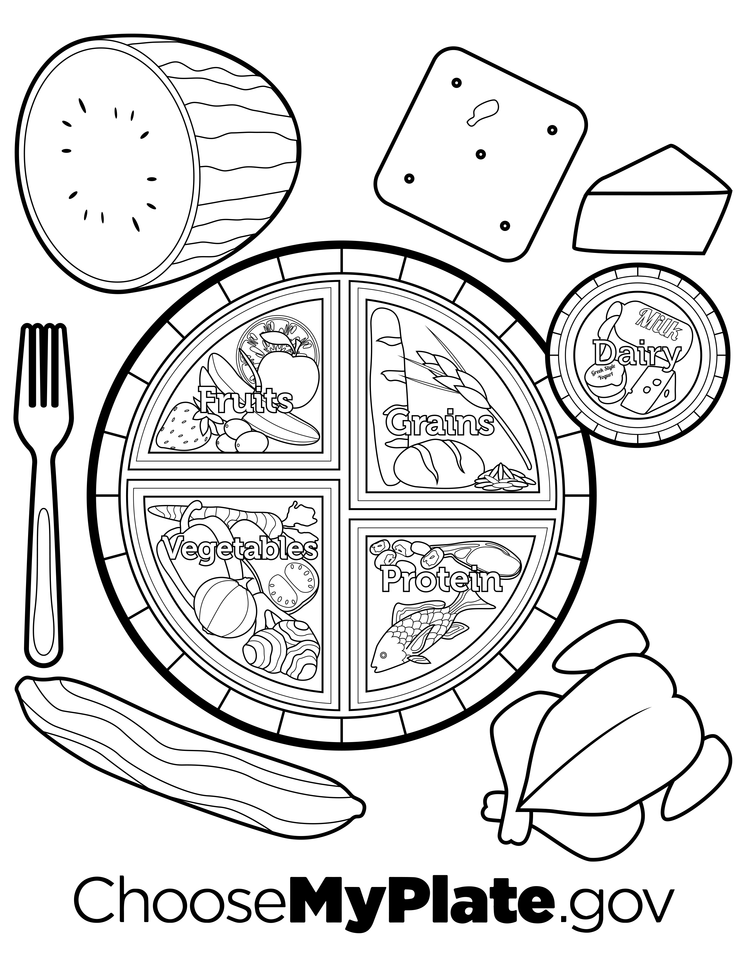 33 Lunch Food Coloring Pages Fun Printable 5