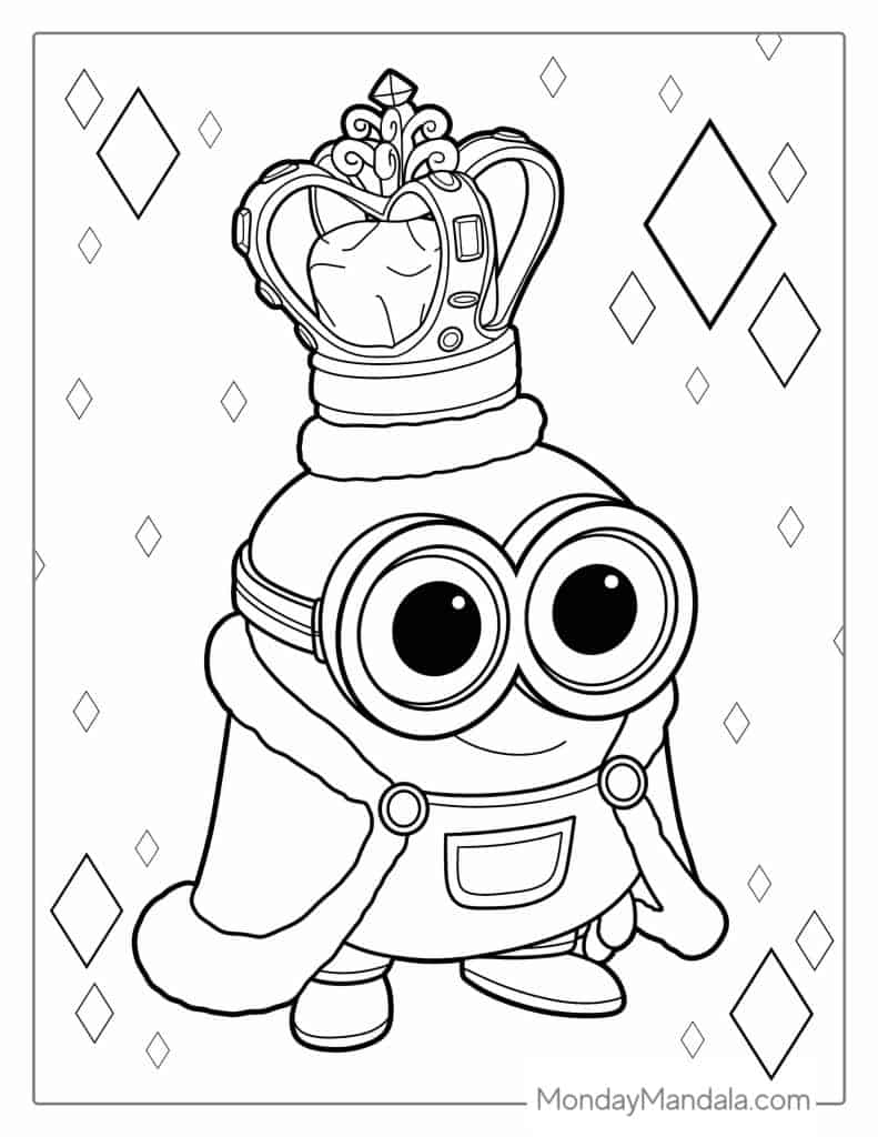 33 Minion Christmas Coloring Pages Printable Festive 14