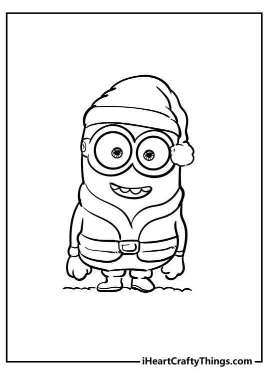 33 Minion Christmas Coloring Pages Printable Festive 28