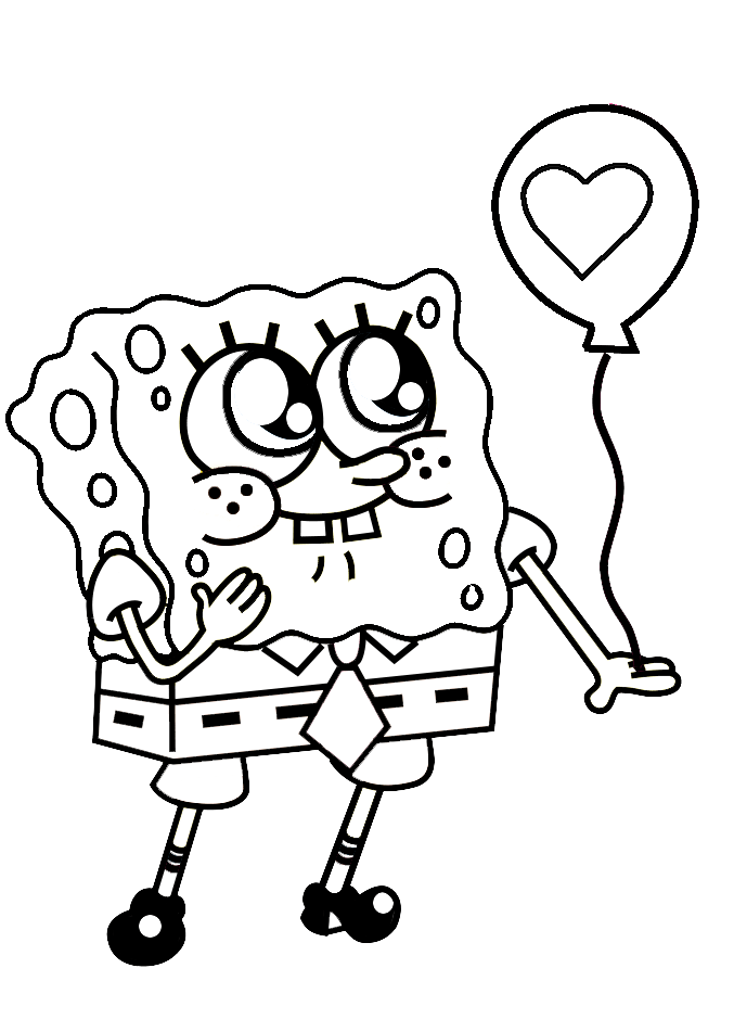 35 Cute SpongeBob Coloring Pages 10