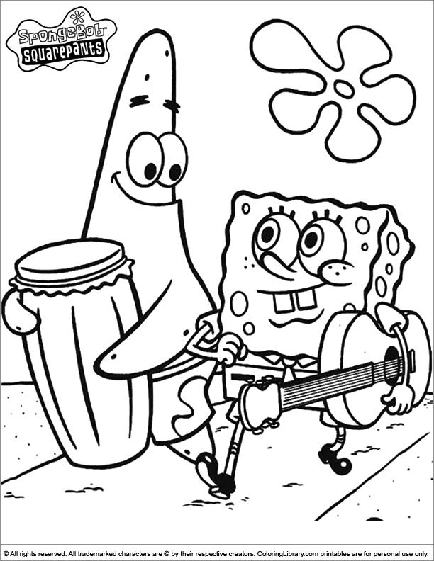 35 Cute SpongeBob Coloring Pages 11