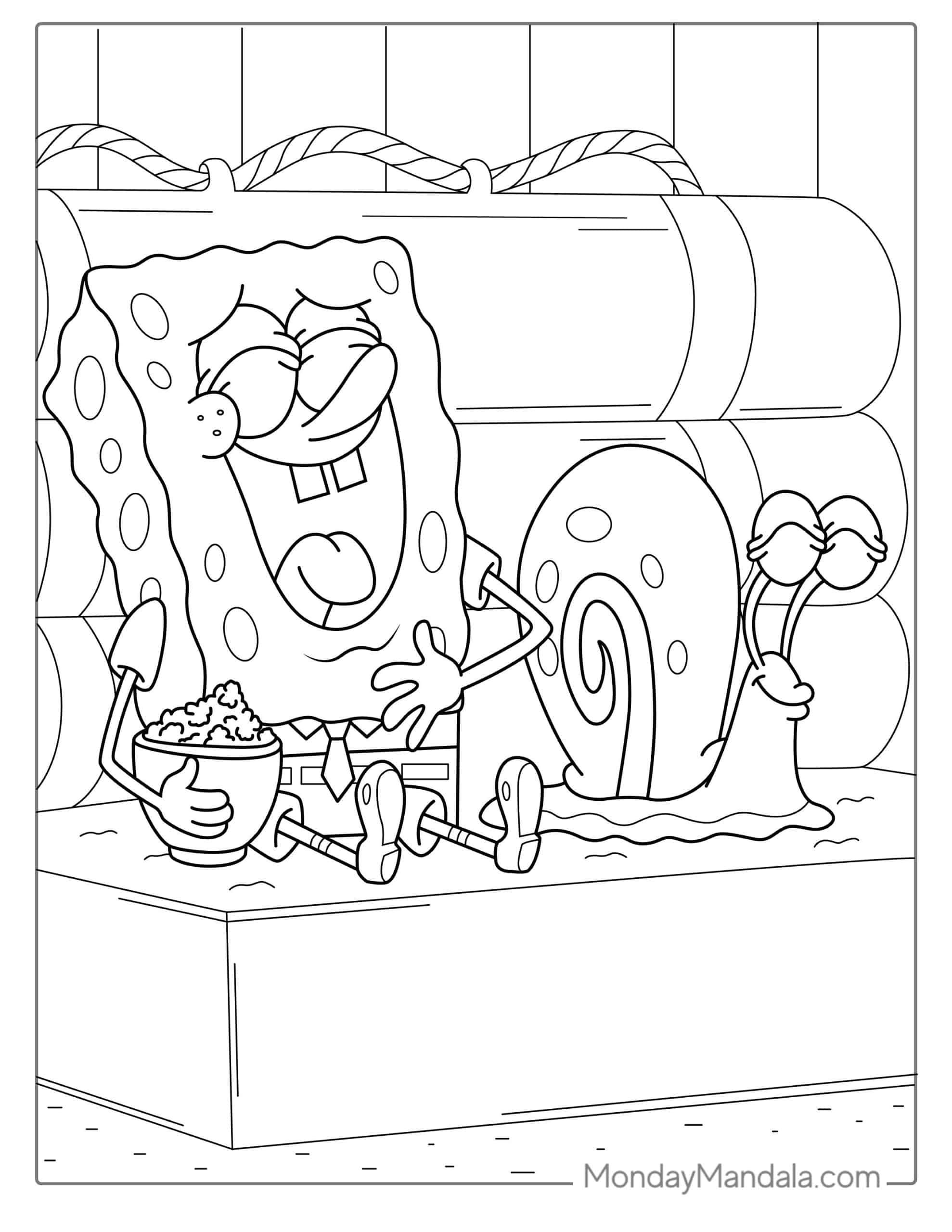 35 Cute SpongeBob Coloring Pages 15